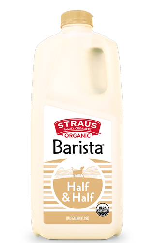 straus half & half organic barista milk