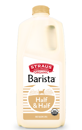 straus half & half organic barista milk