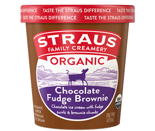 straus premium chocolate fudge browni ice cream 16 oz