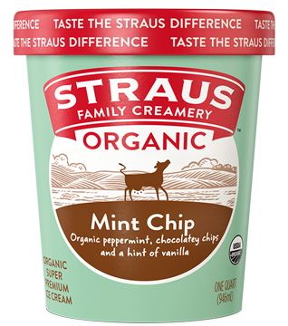 straus organic mint chip ice cream 32 oz