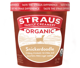 straus organic snickerdoodle ice cream 16 oz