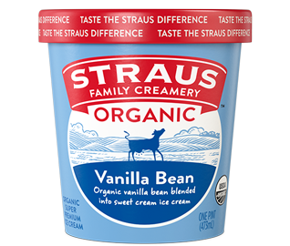 straus premium organic vanilla bean ice cream 16 oz