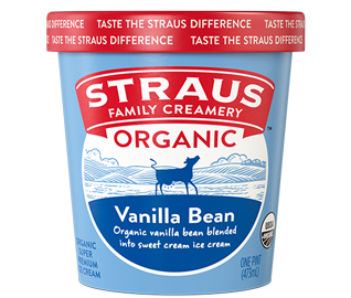 straus premium organic vanilla bean ice cream 16 oz