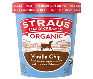 straus organic vanilla chip ice cream 16 oz