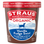straus organic vanilla fudge swirl ice cream 16 oz