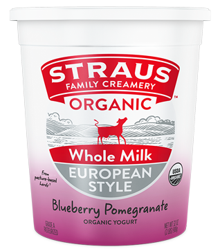 straus european style blueberry pomegranate organic yogurt 32 oz