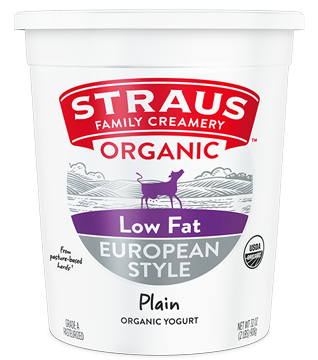 straus low fat european style plain organic yogurt 32 oz