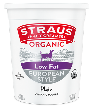 straus low fat european style plain organic yogurt 32 oz