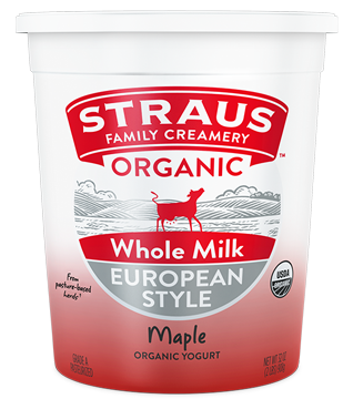 straus whole milk european style maple organic yogurt 32 oz