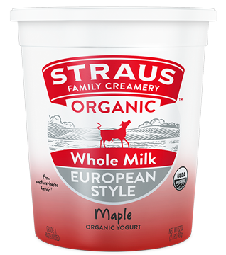 straus whole milk european style maple organic yogurt 32 oz