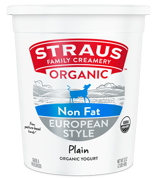 straus whole milk european style nonfat plain yogurt