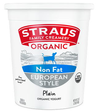 straus whole milk european style nonfat plain yogurt