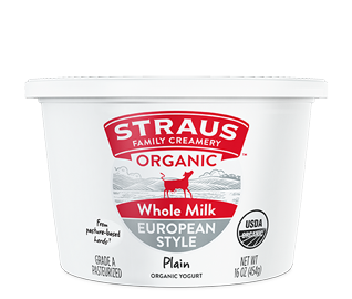 straus whole milk european style plain yogurt 16 oz