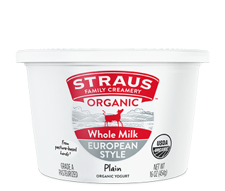 straus whole milk european style plain yogurt 16 oz