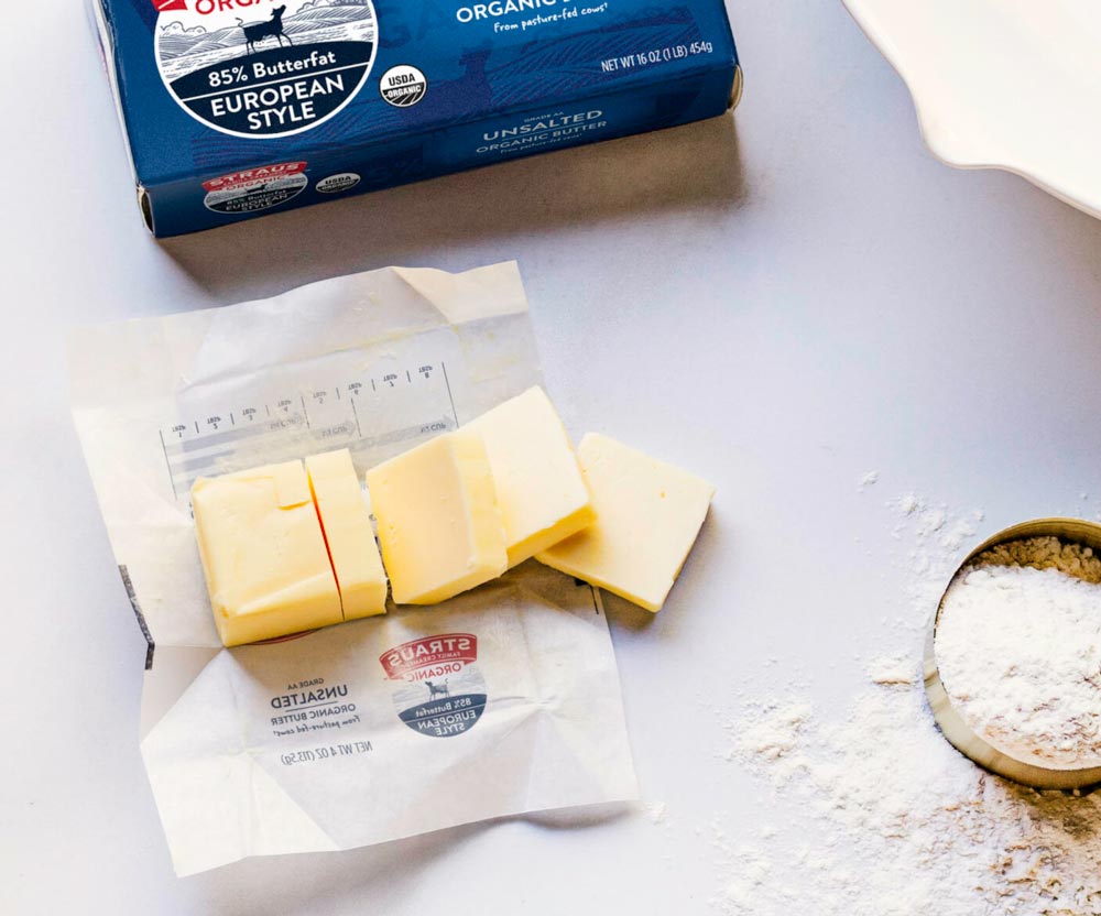 straus unsalted organic butter out of the packaging