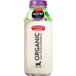 A bottle of plain organic kefir