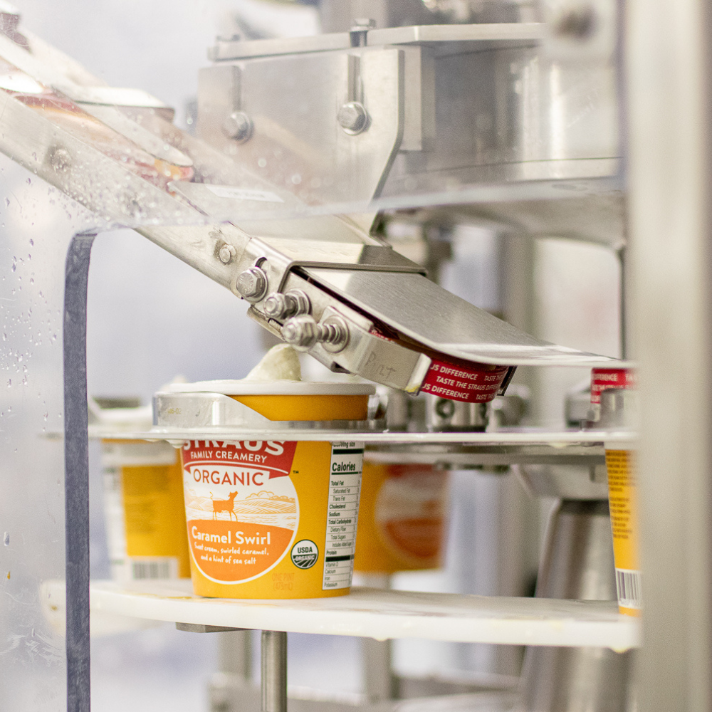 organic caramel swirl ice cream