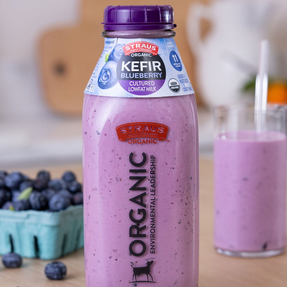 organic lowfat blueberry kefir