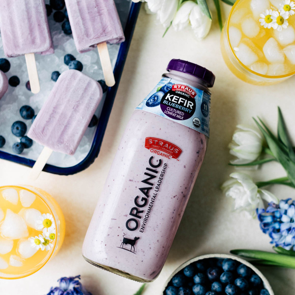 organic lowfat blueberry kefir