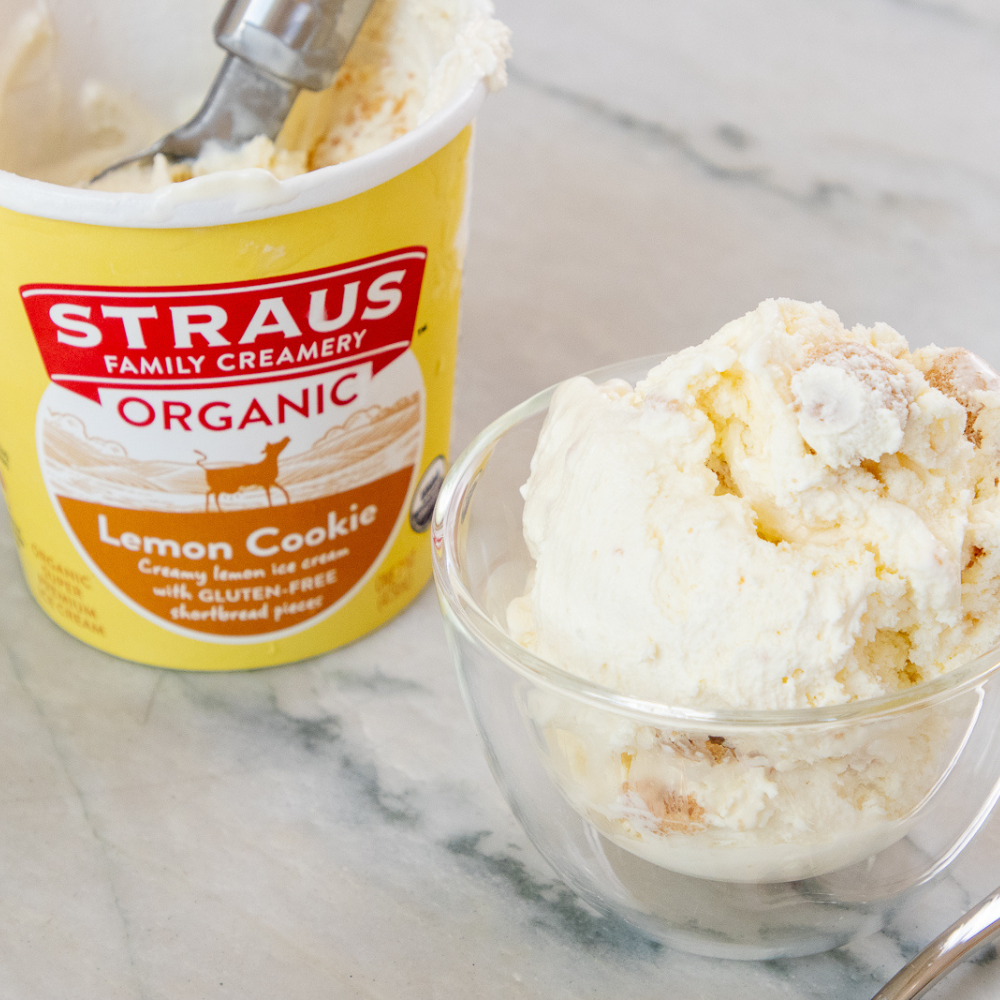 organic lemon cookie ice cream