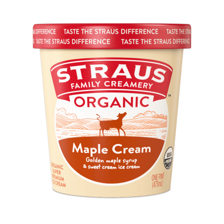 organic maple swirl ice cream