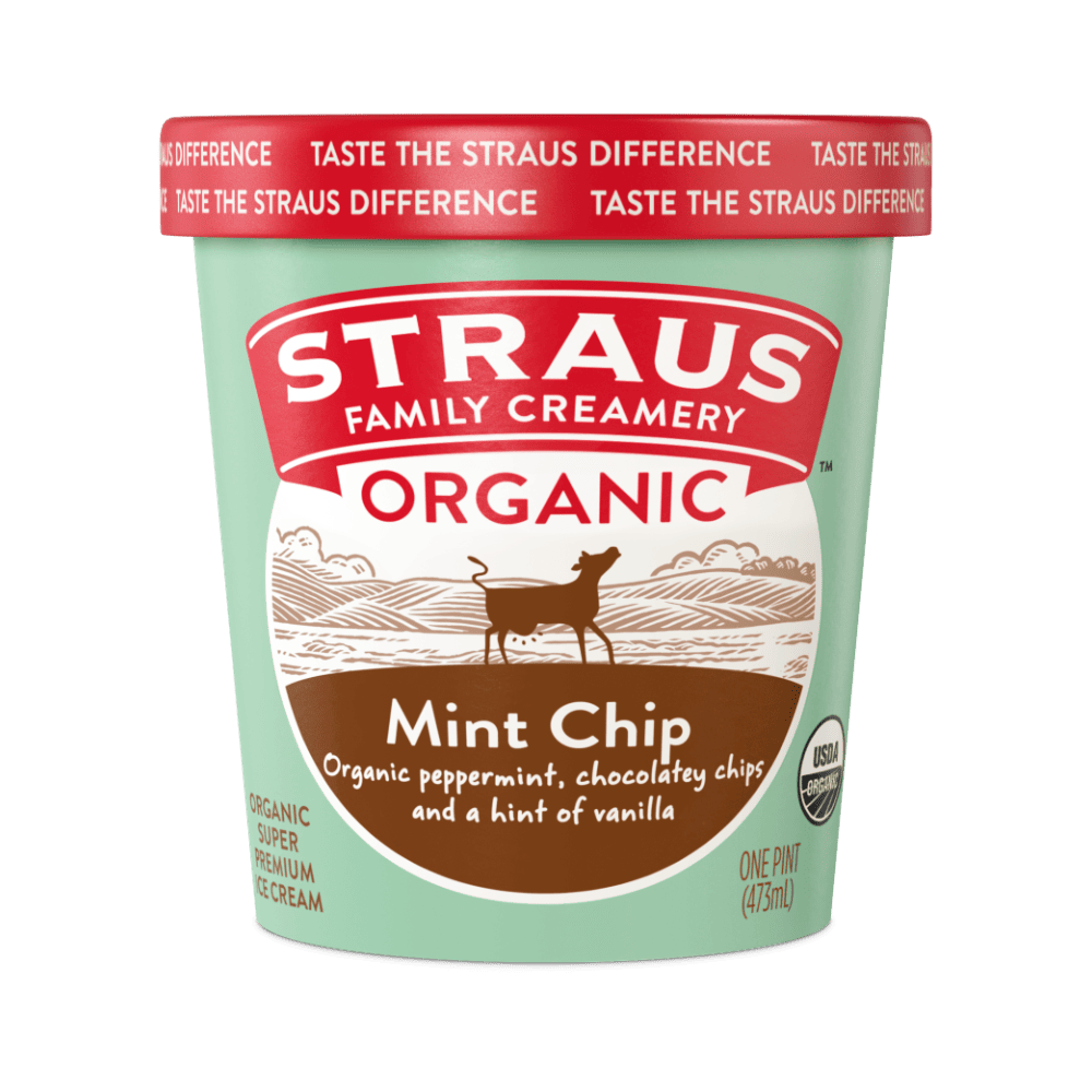 organic mint chip ice cream