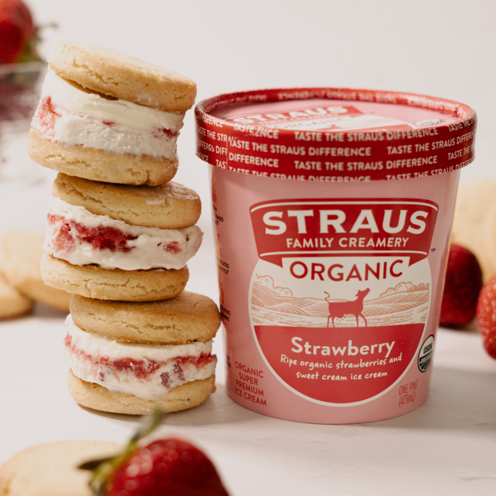 organic strawberry ice cream