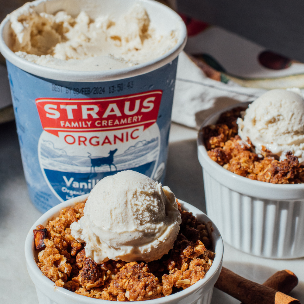 organic vanilla bean ice cream