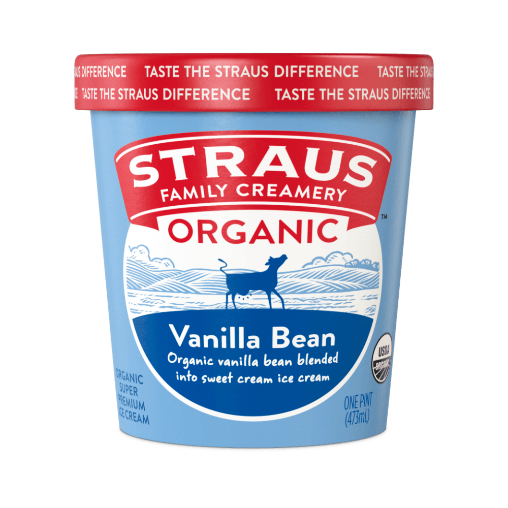 organic vanilla bean ice cream