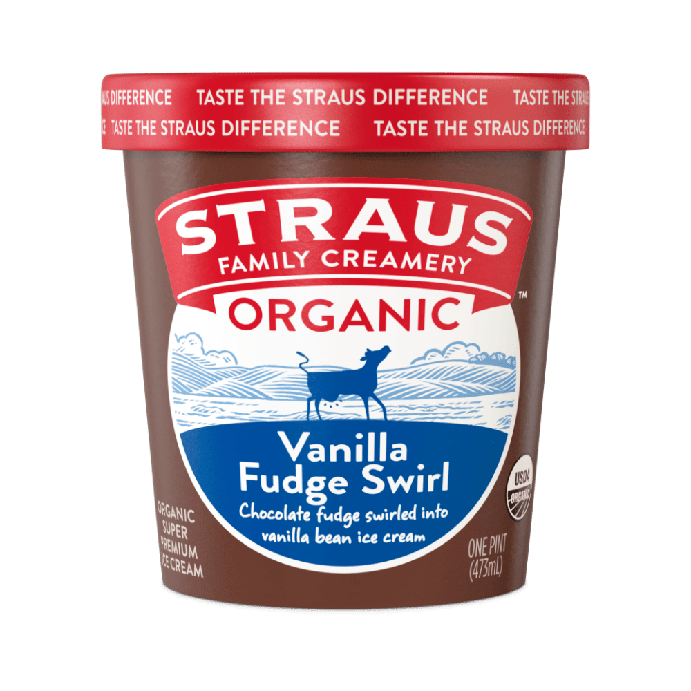 organic vanilla fudge swirl ice cream